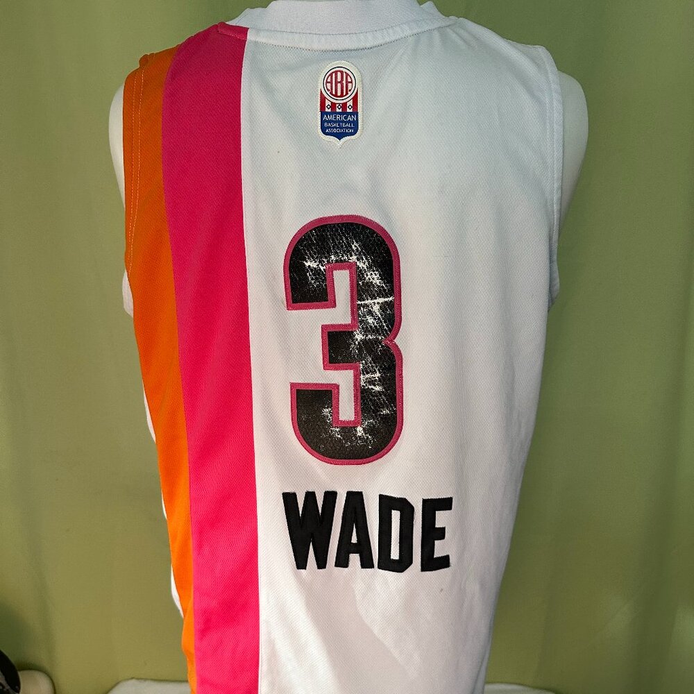 Dwayne Wade Miami Heat Adidas Retro Hardwood Classics Jersey Small ABA NBA